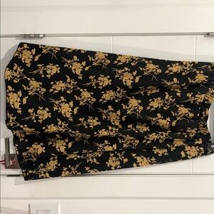 Floral Black and Yellow Skirt